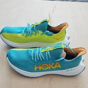 Hoka Womens Sneakers - Teal and Lime